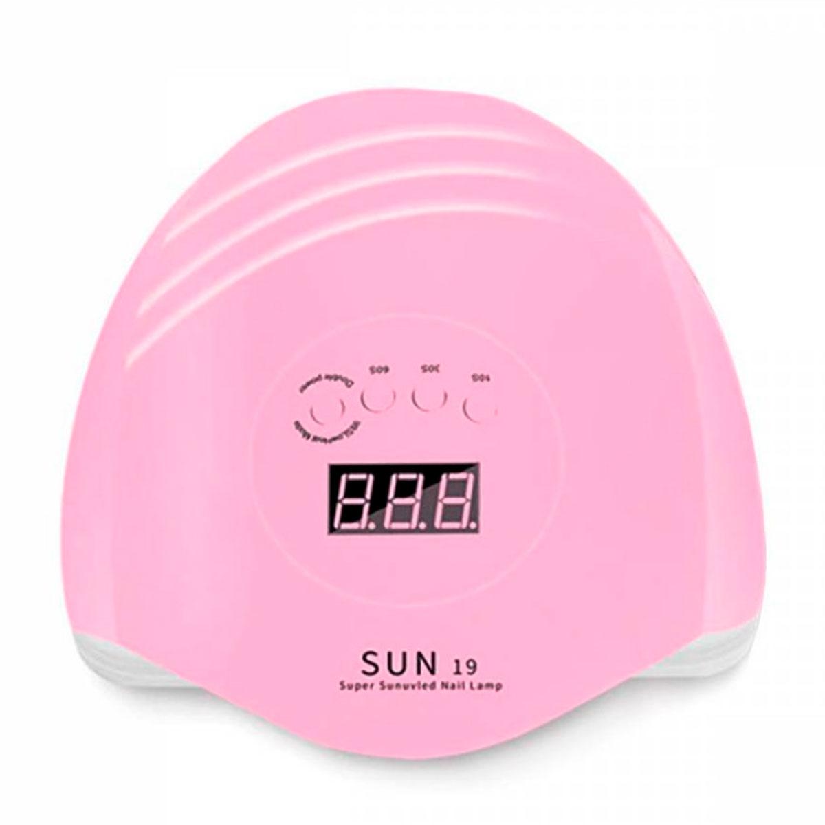 Лампа для манікюру UV-LED Sun 19 80 Вт (рожева)