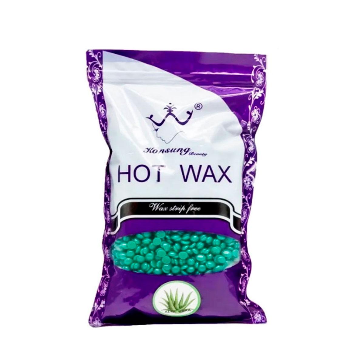 Плівковий віск у гранулах Konsung Beauty Hot Wax алое, 300 г