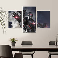 Картина на холсте KIL Art для интерьера в гостиную Железный патриот - супергерой Marvel 141x90 см (763-32)