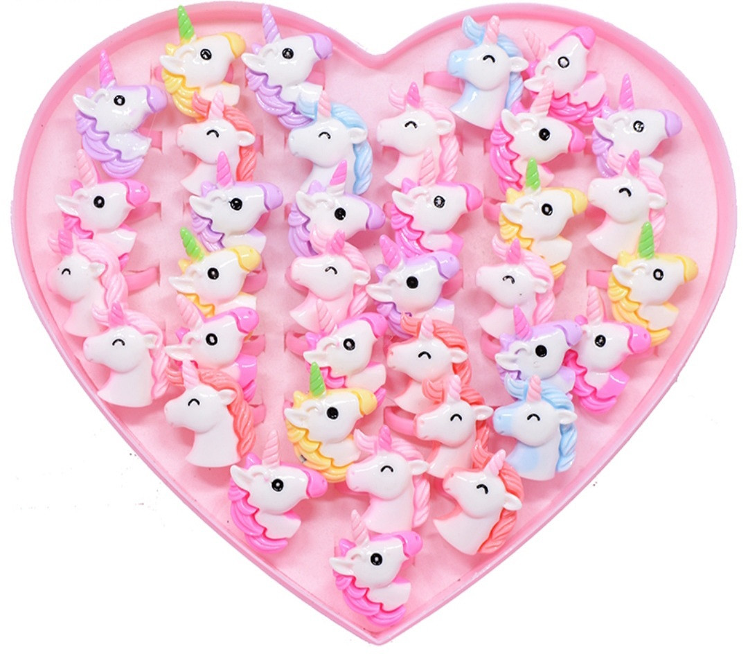 Дитячі пластикові кільця Единорожки, фото 1