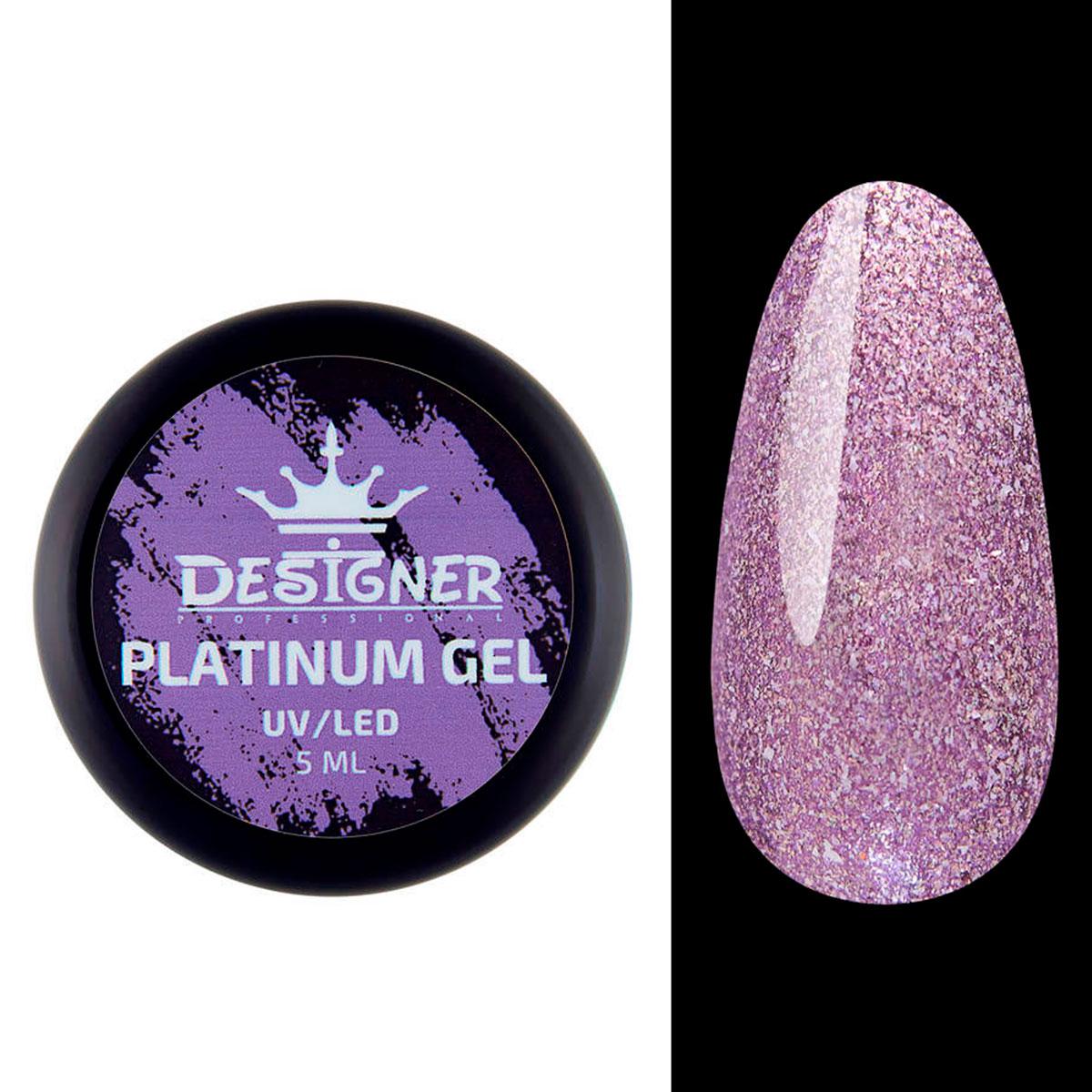 Гель із шиммером Designer Platinum Gel 05, 5 мл