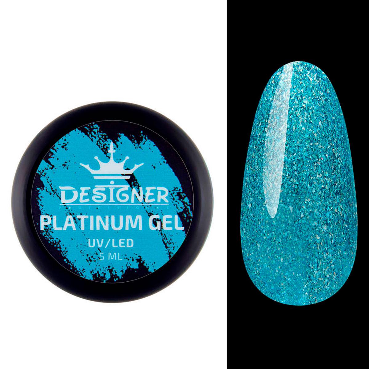 Гель із шиммером Designer Platinum Gel 09, 5 мл