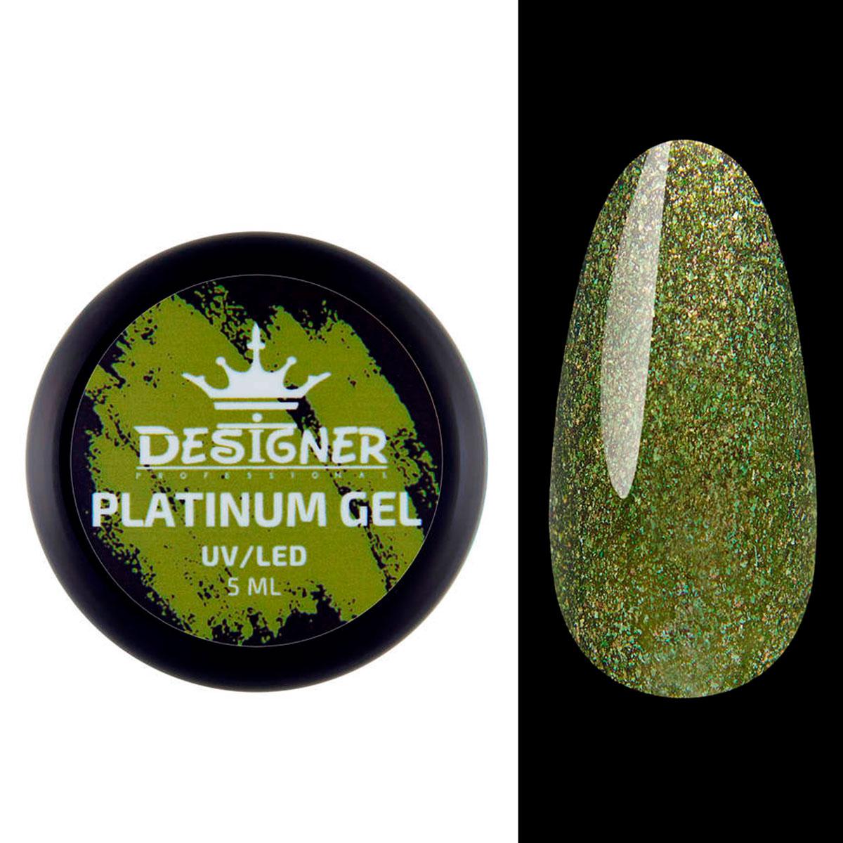 Гель із шиммером Designer Platinum Gel 22, 5 мл