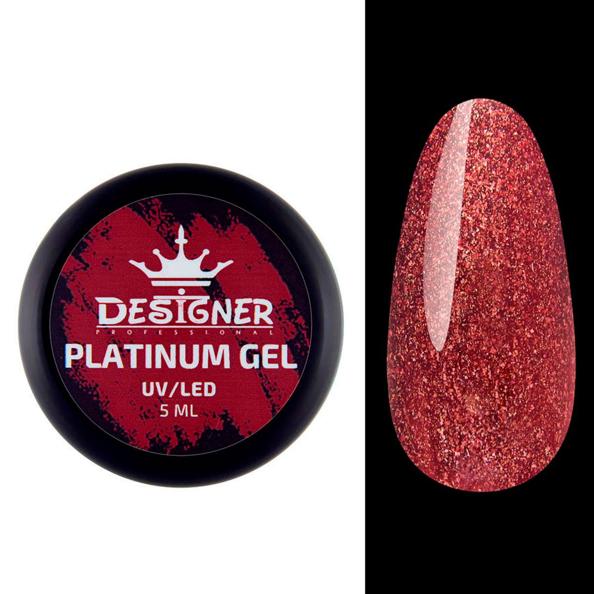 Гель із шиммером Designer Platinum Gel 23, 5 мл