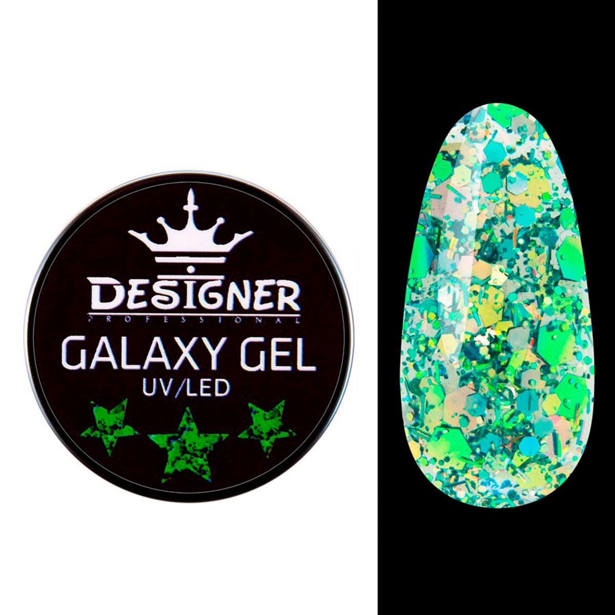 Глітерний гель Designer Galaxy Gel GA-01, 10 мл