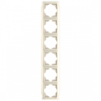 Шестерная вертикальна рамка VIKO Carmen Кремова
