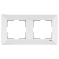Двойная горизонтальная рамка VIKO Meridian Белая