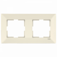 Двойная горизонтальная рамка VIKO Meridian Кремовая