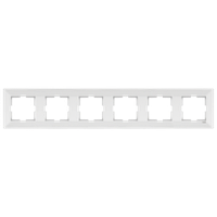Шестерная горизонтальная рамка VIKO Meridian Белая
