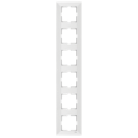 Шестерная вертикальная рамка VIKO Meridian Белая