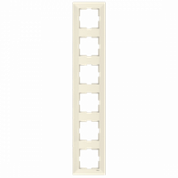 Шестерная вертикальная рамка VIKO Meridian Кремовая