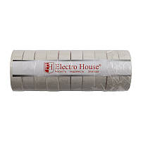 ElectroHouse Ізолента біла 0,15 мм х 18мм х 17м