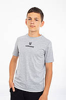 Дитяча футболка патріот сірий меланж
