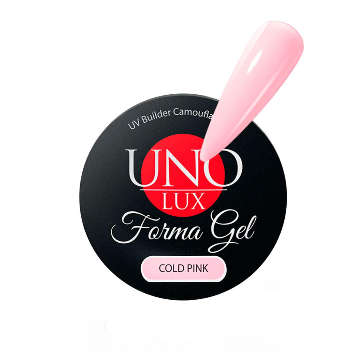 Камуфлюючий гель моделюючий Uno Forma Gel Cold Pink, 15 мл