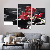 Картина на холсте KIL Art для интерьера в гостиную Маленькая мотыльковая орхидея 141x90 см (61-32) z111-2024