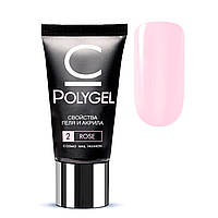 Полігель для нарощування нігтів Cosmo Poly UV Gel №2 Rose, 30 мл