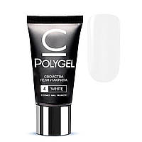 Полігель для нарощування нігтів Cosmo Poly UV Gel №4 White, 30 мл