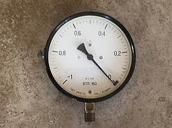 ВТП-160 Вакуумметр загальнотехнічний -1.0кгс/см2(-0,1.0МПа;-100.0кПа) Ф160 мм М20*1,5 з радіальним штуцером
