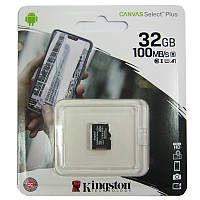 Карта памяти micro-SDHC32Gb Kingston Canvas А1 R100/W10 no box