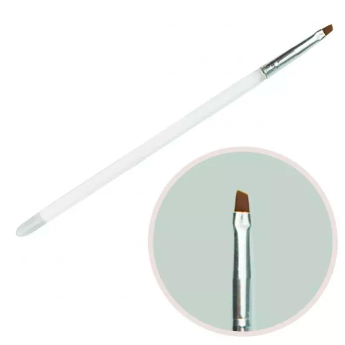 Пензлик косий для розпису пластикова ручка №1