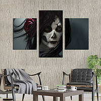 Картина на холсте KIL Art для интерьера в гостиную Santa Muerte 141x90 см (699-32) z110-2024