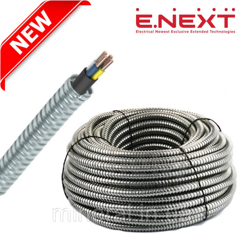 Металорукав d80 оцинкований, РЗ-Ц (бухта 10м), Металорукав для кабелю, E.NEXT, (s032045)