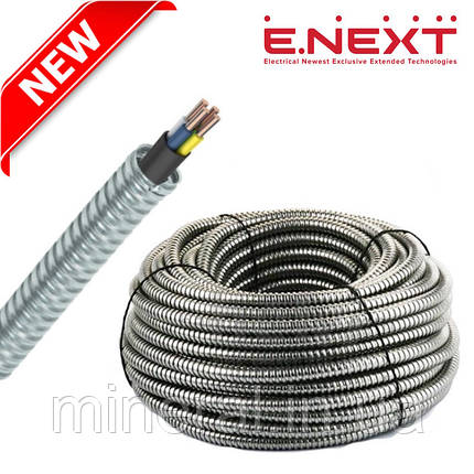 Металорукав d10 оцинкований, РЗ-Ц (бухта 100м), Металорукав для кабелю, E.NEXT, (s032019), фото 1