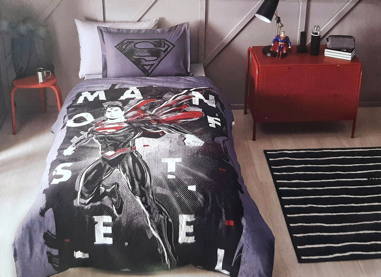 Постільна білизна Ozdilek Ranforce 160х220 Superman Steel