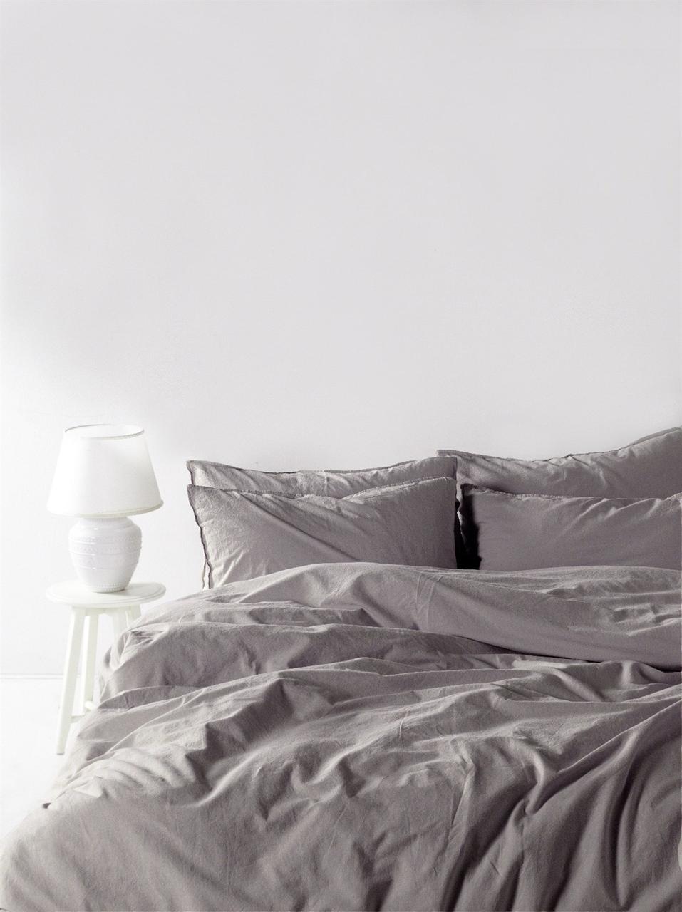 Постільна білизна Limasso Stonewashed Ranforse 200 х 220 см Opal Grey, фото 1