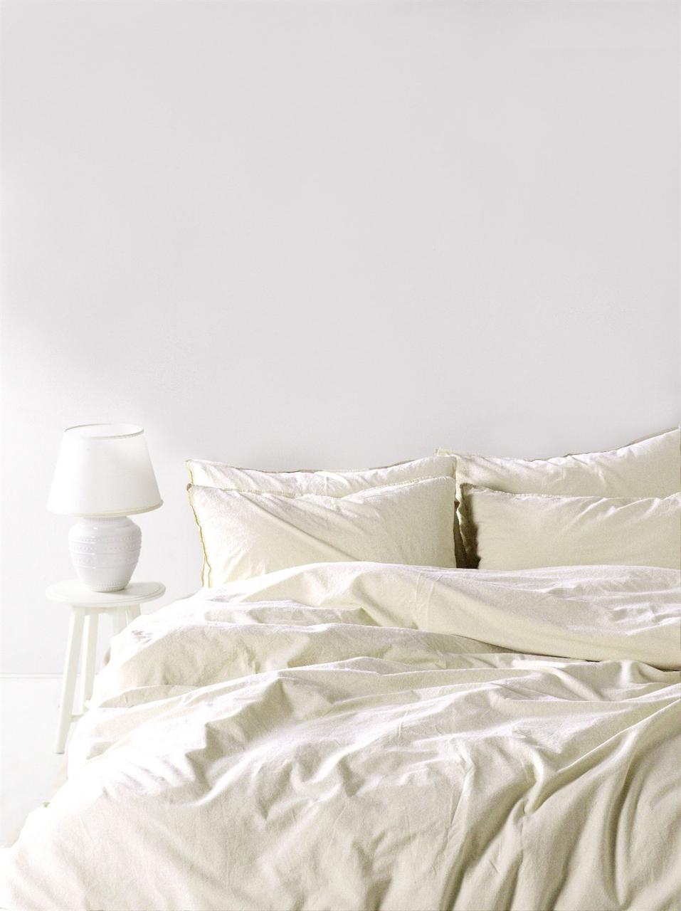 Постільна білизна Limasso Stonewashed Ranforse 200 х 220 см Snow White