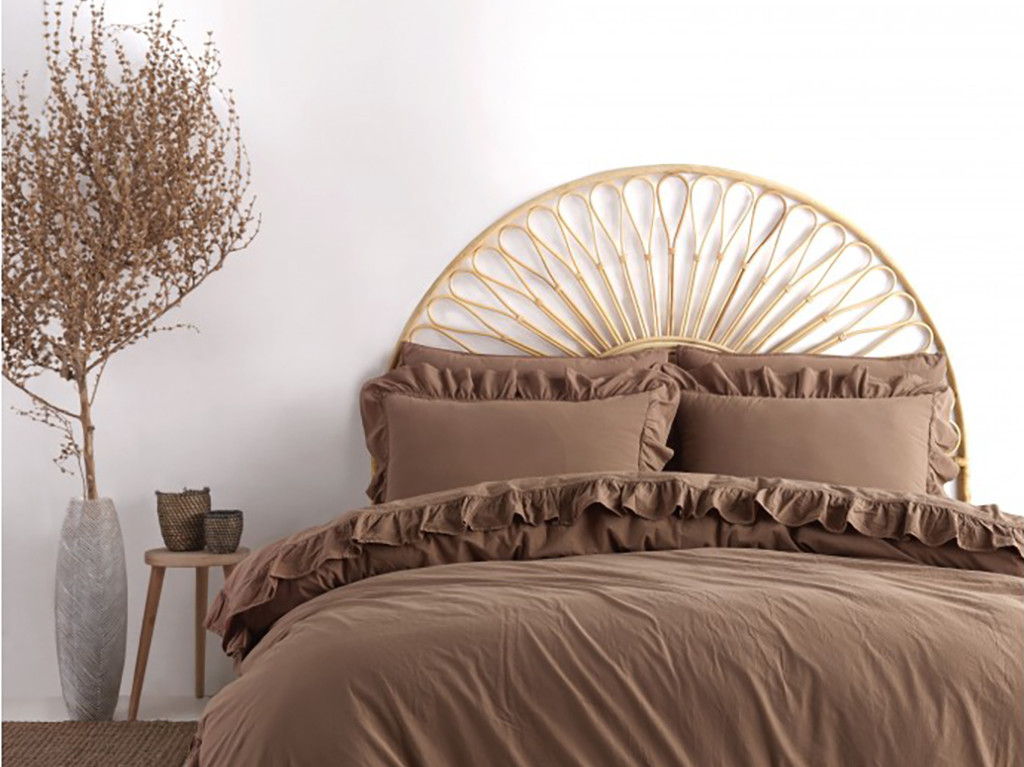Постільна білизна Limasso Stonewashed Exclusive Ranforse 200 х 220 см Wood Smoke, фото 1