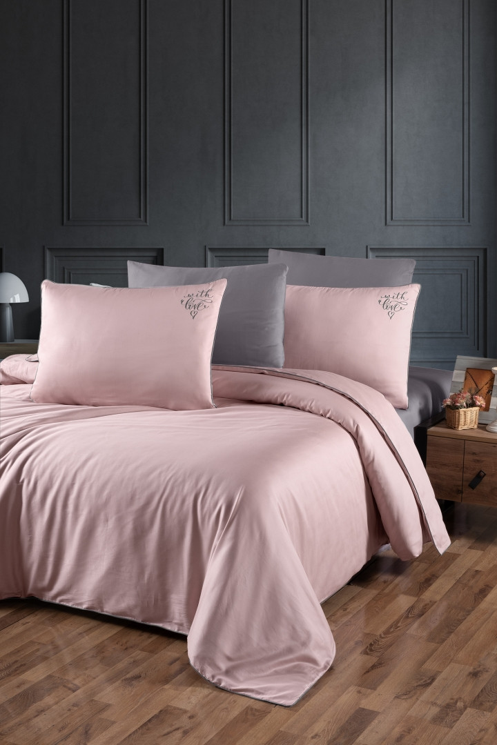 Комплект постільної білизни First Choice Deluxe Satin 200х220 Timeless Powder, фото 1