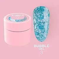 Гель блестки LunaMoon Bubble Gel №3 для дизайнов, 5мл