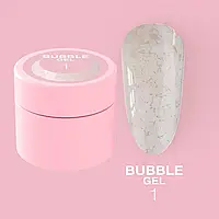 Гель блестки LunaMoon Bubble Gel №1 для дизайнов, 5мл