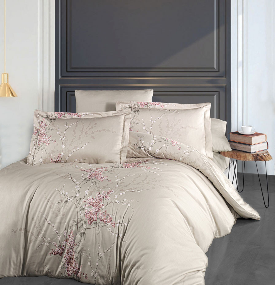 Постільна білизна First Choice Cotton Satin 160 х 220 см Wisteria Powder, фото 1