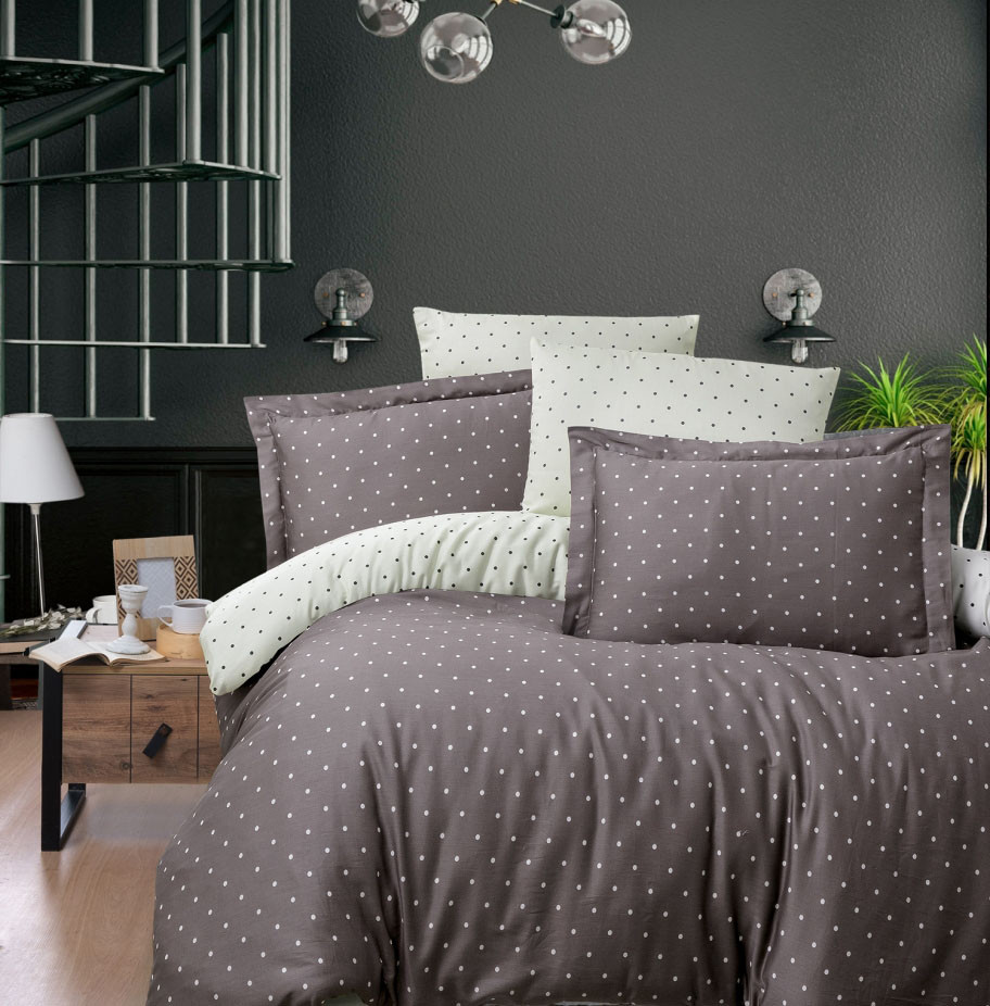 Постільна білизна First Choice Cotton 160x220 см Point Brown, фото 1