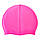 Шапочка для плавання Рожева Silicone Swim Cap, силіконова шапочка для плавання, плавальна шапочка, фото 3