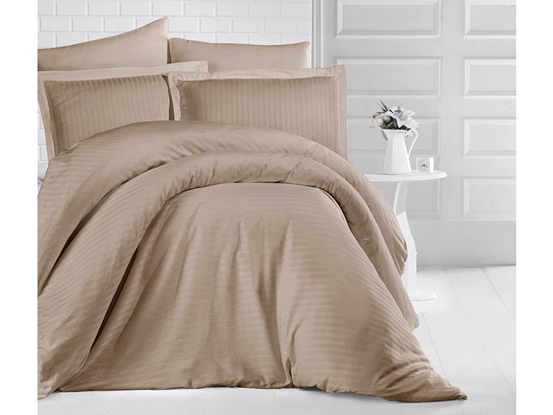 Постільна білизна Clasy Stripe Satin 160х220 A.Kahve