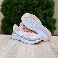 Найк Зум Женские кроссовки на лето текстильные пудровые Nike ZOOM Женские кроссы летние светло розовые