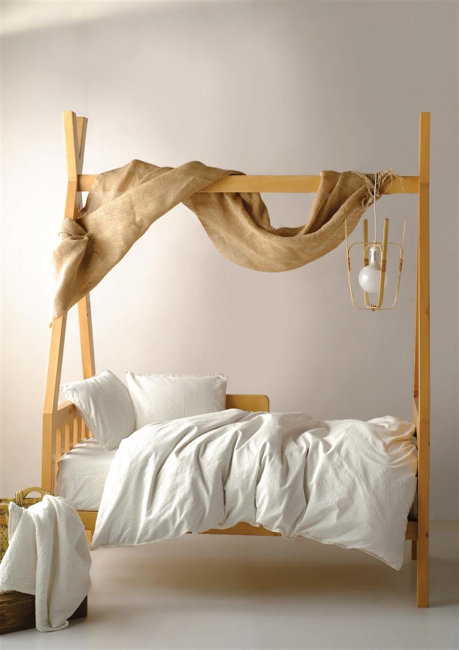 Дитяча постільна білизна Limasso Stonewashed Ranforse Baby 100х150 см Snow White