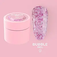 Гель блестки LunaMoon Bubble Gel №9 для дизайнов, 5мл