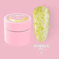 Гель блестки LunaMoon Bubble Gel №8 для дизайнов, 5мл