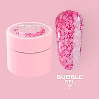 Гель блестки LunaMoon Bubble Gel №7 для дизайнов, 5мл