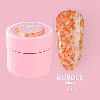 Гель блестки LunaMoon Bubble Gel №5 для дизайнов, 5мл