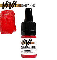 Пігмент VIVA ink Mineral Lips 6 / Daby Red - 6 мл ( Пігменти для татуажу - перманетного макіяжу, мікроблейдингу губ )