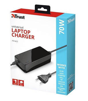 Адаптер живлення TRUST Primo 70W-19V Universal Laptop Charger