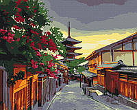 Картина по номерам "Вечер в Киото" 40x50 3v1 Рисование Живопись Раскраски (Восточная тематика)