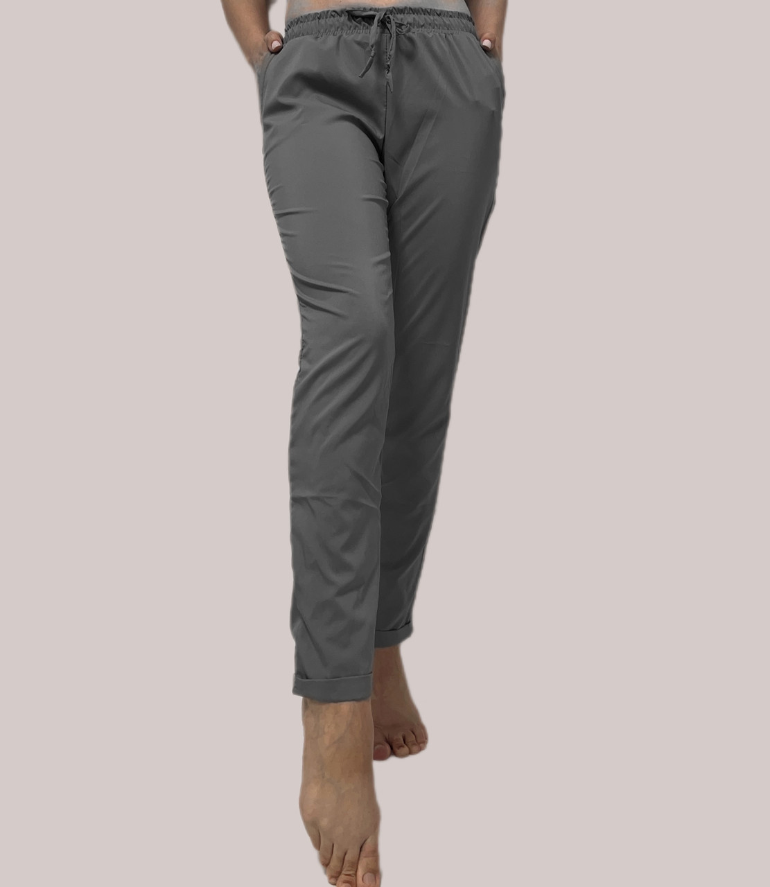 Батальні жіночі літні штани, софт No13 сірий