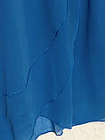 Ніжне шифонове плаття волошкового кольору S M, фото 4