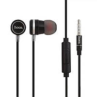 Проводные наушники HOCO M16 Ling sound metal universal earphone with mic Black